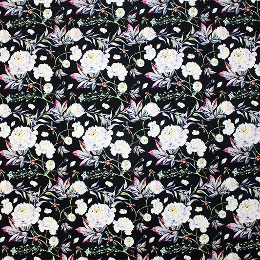 Printed Spandex Wishful Garden Floral