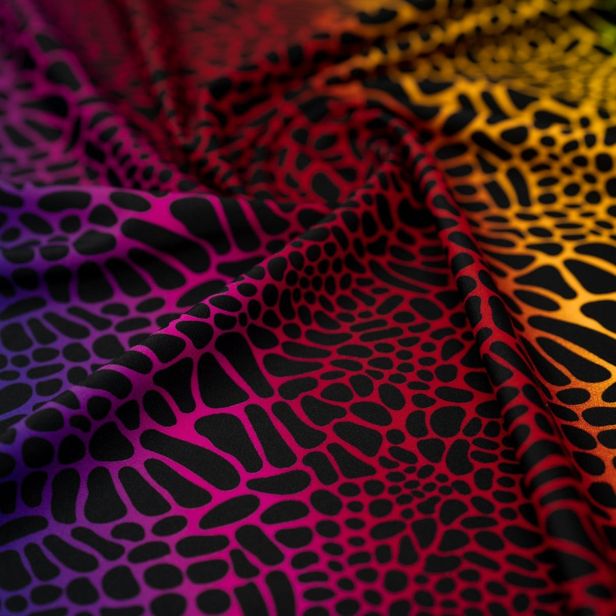 Printed Spandex Fabric Multicolor Safari Spots