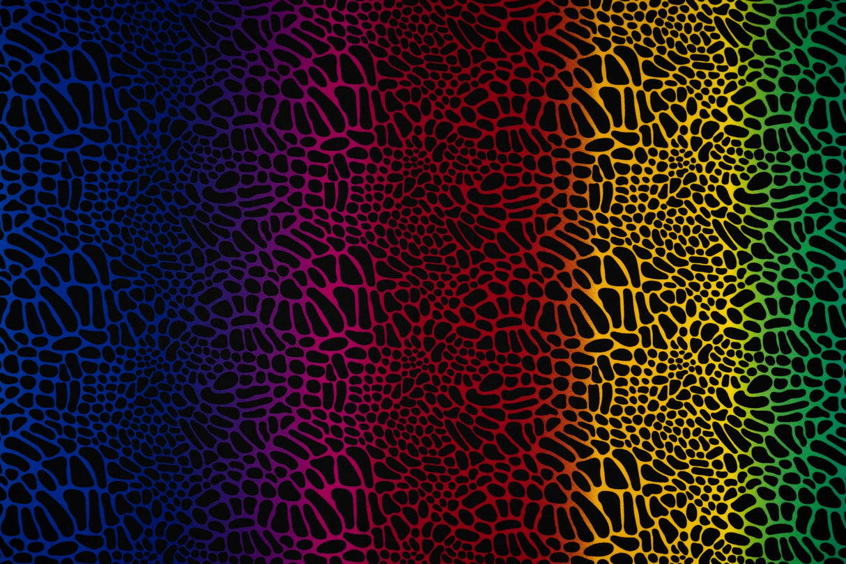 Multicolor Safari Spots Nylon Spandex Fabric - Multicolor Safari Spots, 55/56" Width (1 Yard)