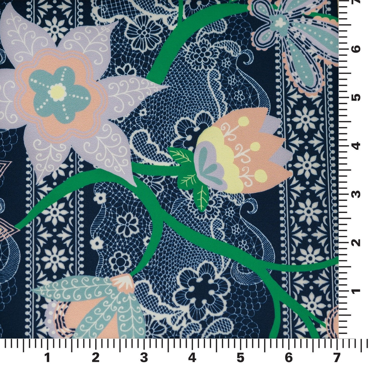 Printed Spandex Chantilly Floral Lace