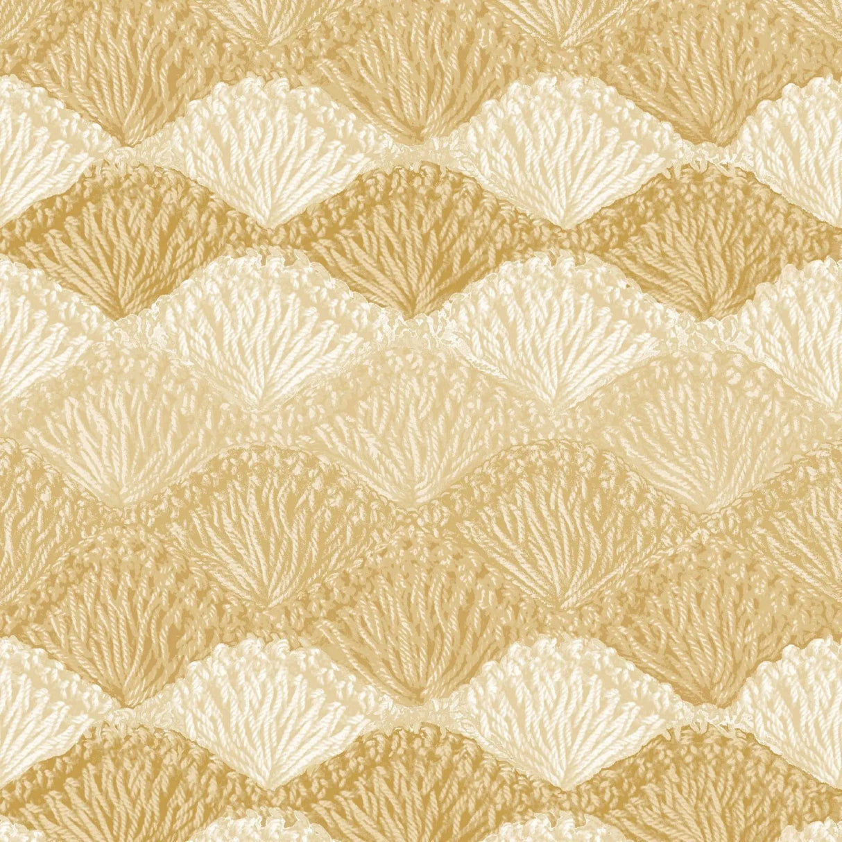 Cotton Quilt Back Fabric Natural Crochet Tan Shell Stitch Wideback 116/118"