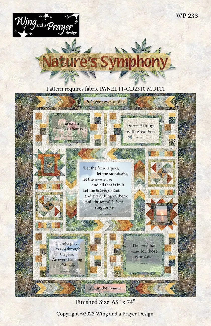 Quilt Pattern Nature's Symphony Panel