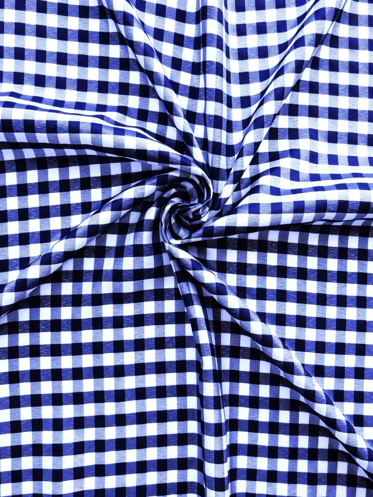 Gingham 1/4" Checkered Poly Cotton Fabric - Checkered Pattern, 57/58" Width (1 Yard)