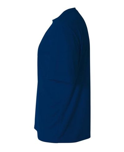A4 NB3142 Youth Cooling Performance Crew Micro Poly Interlock Fabric - Navy, 44+ UPF, Moisture Wicking, 4.0 Ounce (1 Piece)