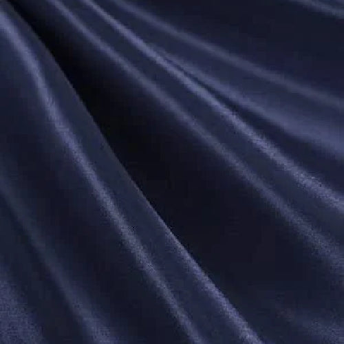 1 Yard Navy Bridal Satin Fabric, 60" Wide, Smooth Polyester Satin for Wedding Gowns, Decor & Costumes