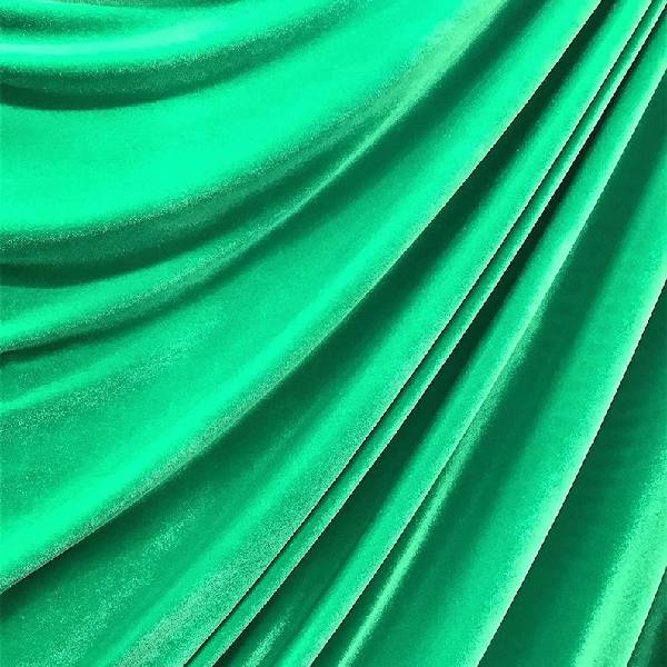 Soft Stretch Velvet Fabric - Spring Green, Hunter Green, Tiffany, Olive, Mint, Jade, 58" Width