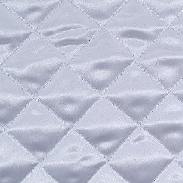White Polyester Quilted Padded Fabric - White Quilted Design