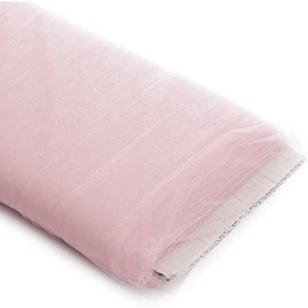Tulle Bolt Polyester Fabric - Soft Sheer Solid, Baby Blue, 108" Width, 50 Yards
