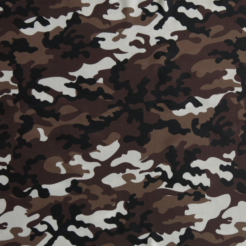 Swim Knit Nylon Spandex Camo Brown