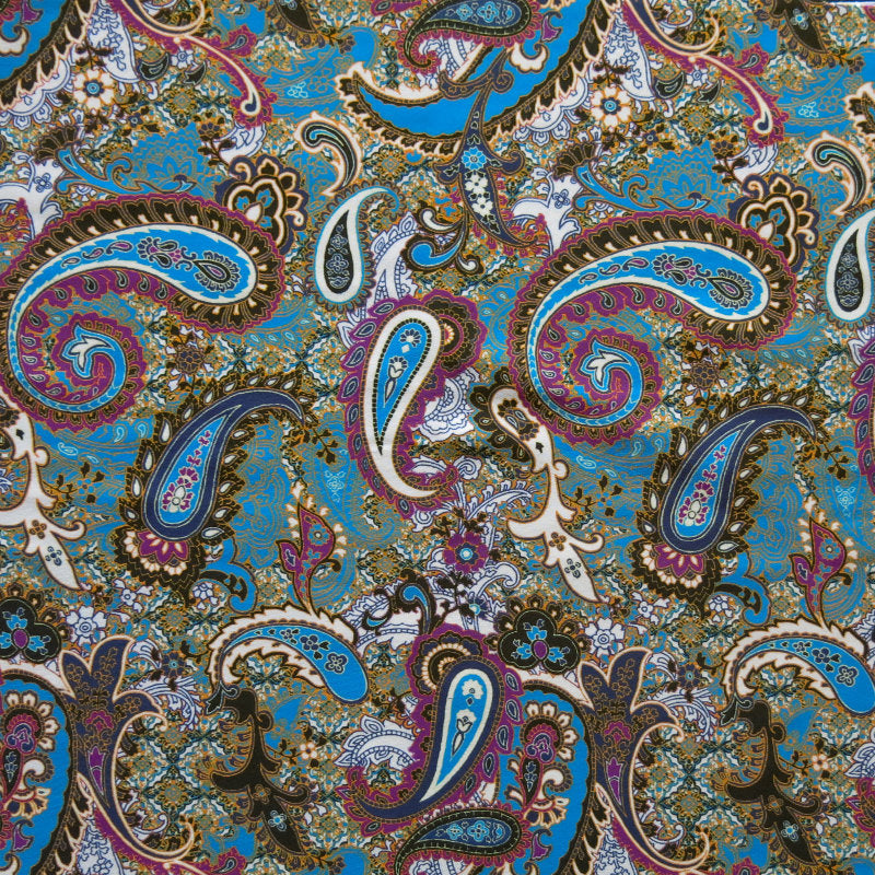 Swim Knit Nylon Spandex Paisley Print