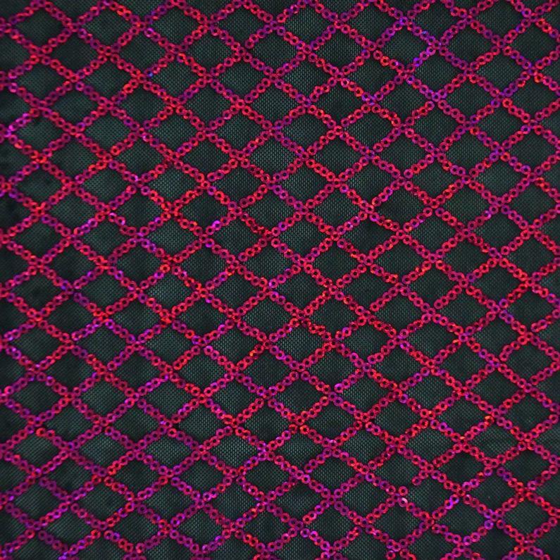 Stretch Mesh Sequin Black