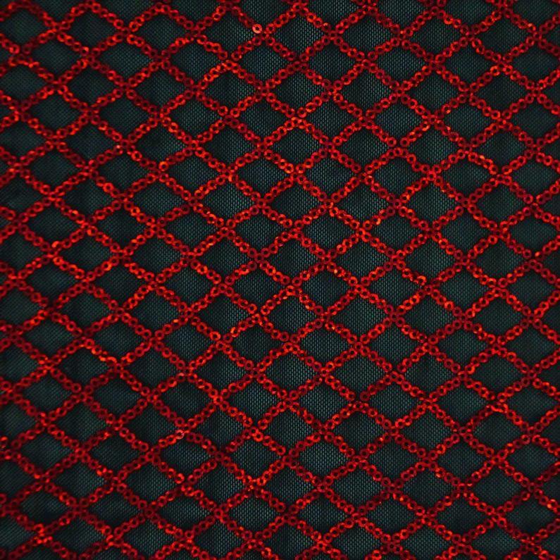 Stretch Mesh Sequin Black