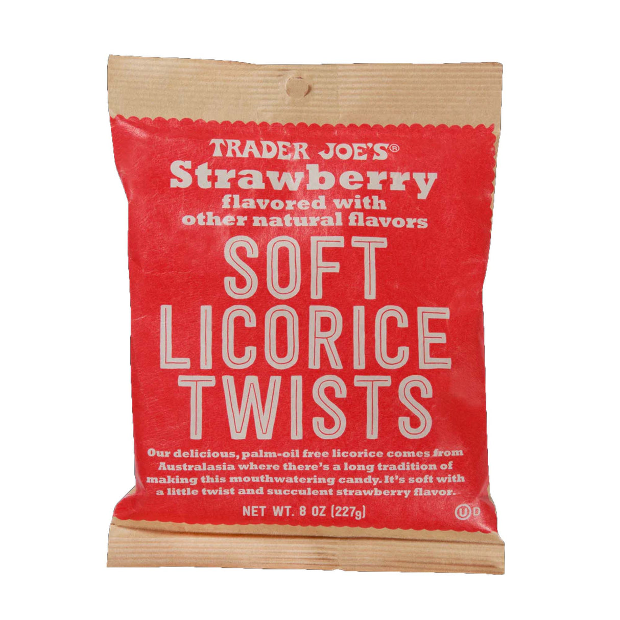 Trader Joe's Soft Strawberry Licorice Twists | 8 oz