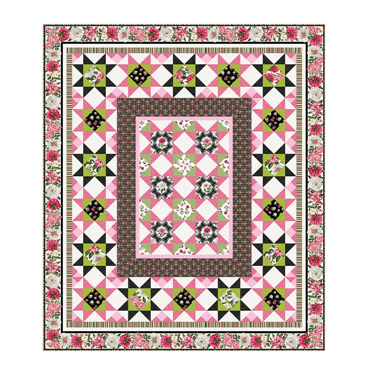 Quilting Cotton Bloom Collection Peony Passion Northcott