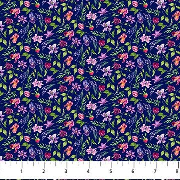 Quilting Cotton Deborah's Garden Small Floral Northcott