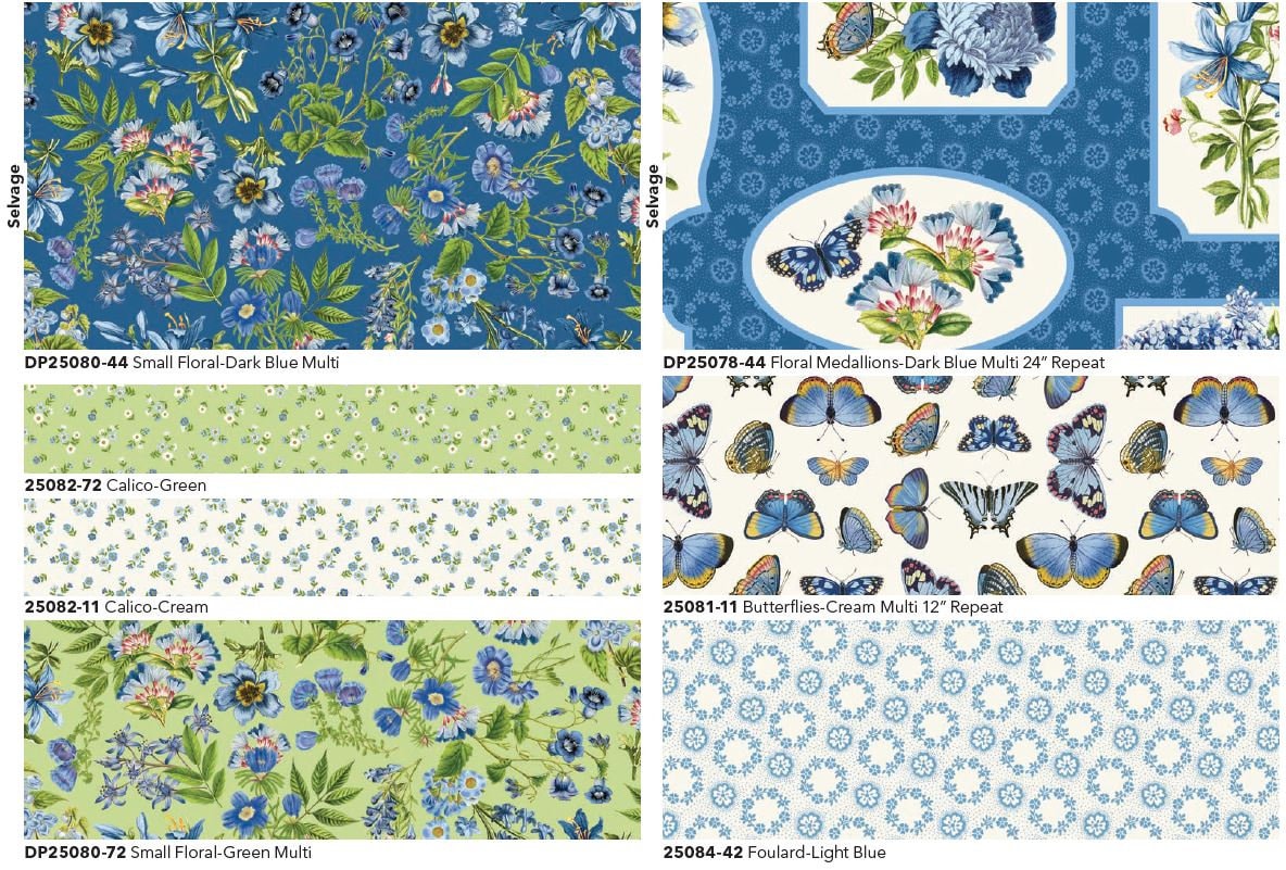Layer Cake Northcott Something Blue Tiles 42 Piece 10" x 10" Squares 100% Cotton