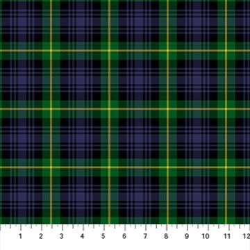 Quilting Cotton Totally Tartan Green Multi Northcott