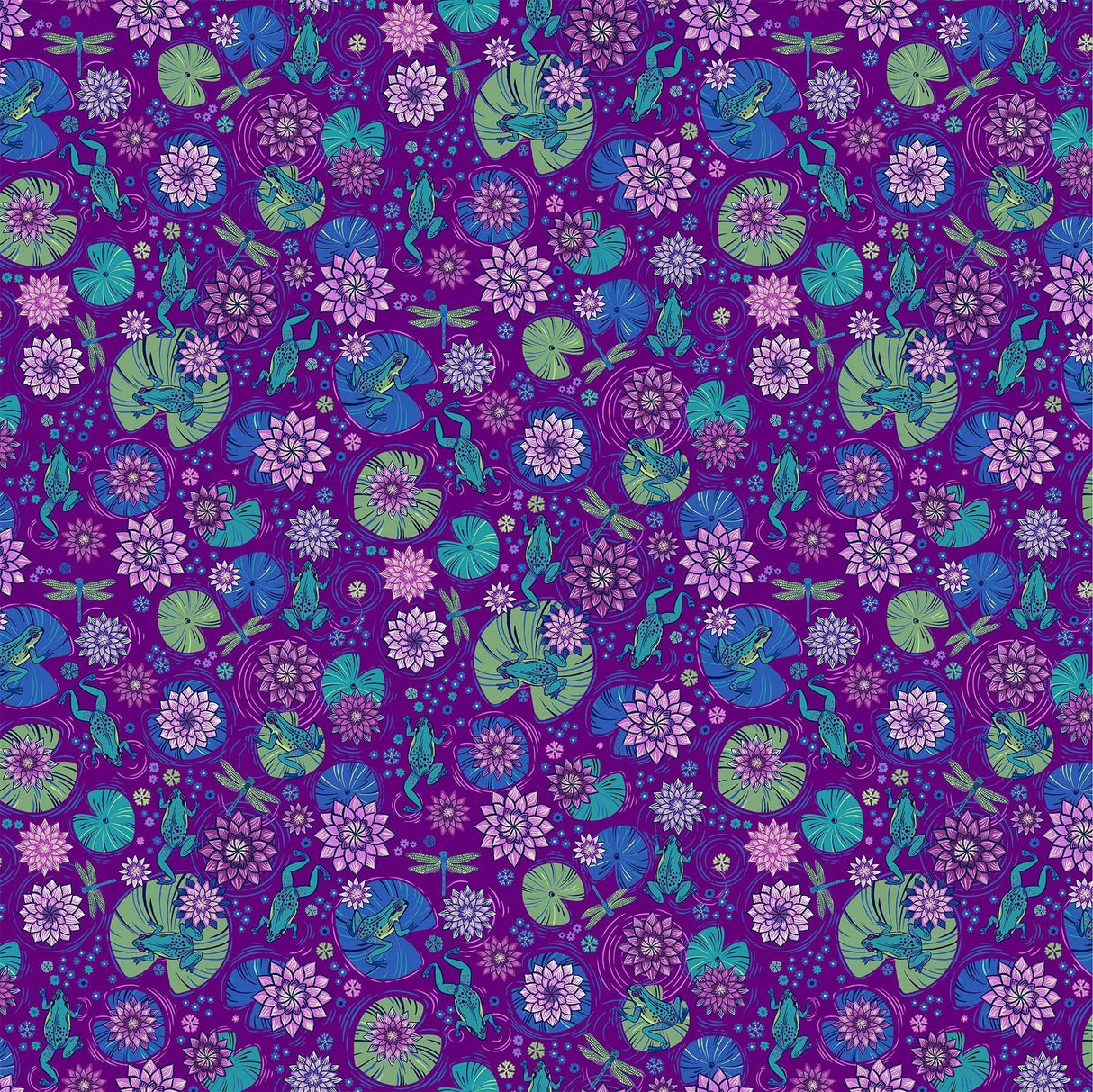 Quilting Cotton Deborah's Garden Magenta Floral Northcott