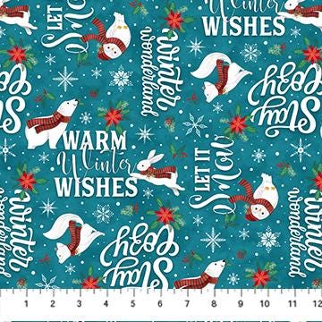 Quilting Cotton Woodland Wishes Northcott Woodland Motif