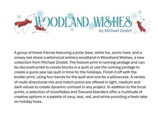 Quilting Cotton Woodland Wishes Northcott