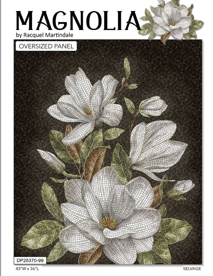 Quilting Cotton Magnolia Mosaic Digital Northcott