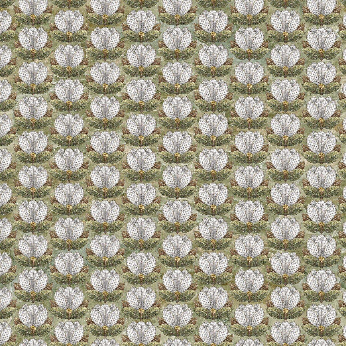 Quilting Cotton Magnolia Mosaic Digital Northcott