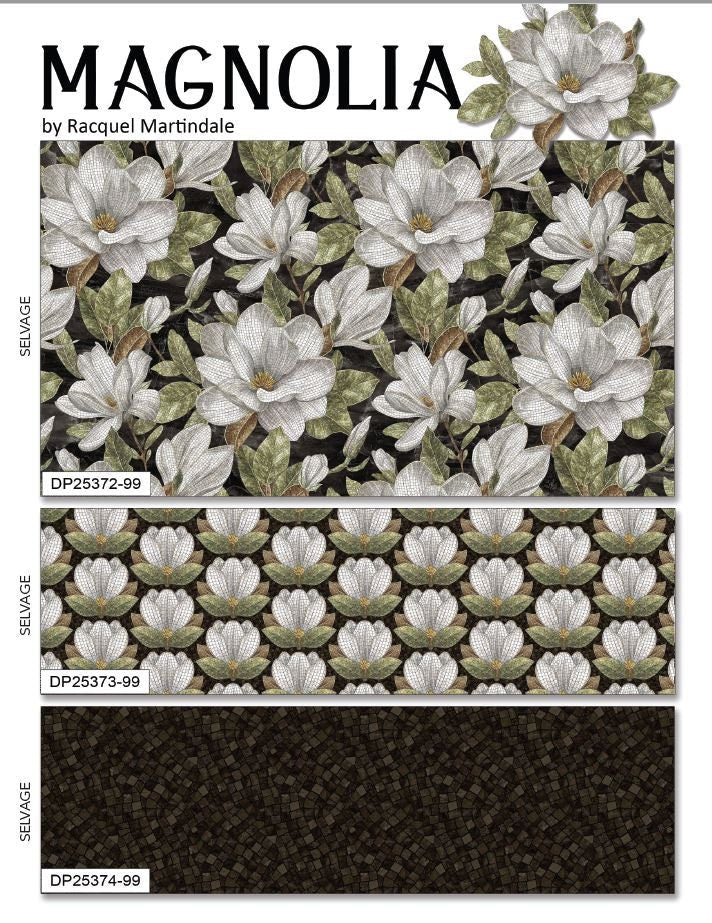 Quilting Cotton Magnolia Mosaic Digital Northcott
