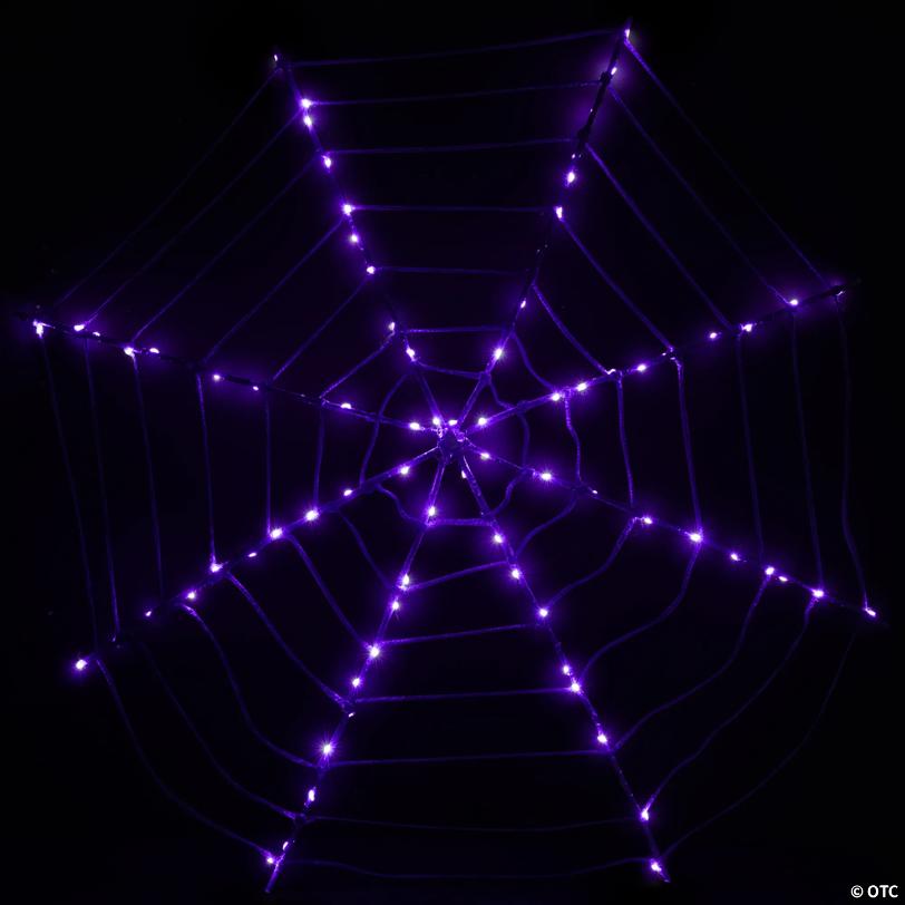 Northlight 16" Purple LED Spider Web Halloween Decoration
