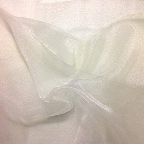1 Yard Sparkle Crystal Sheer Organza Fabric, 60? Wide Shiny 100% Polyester Fabric for Fashion, Crafts, Decorations
