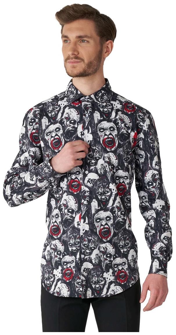 Stylish Suitmeister Zombie Shirt for Halloween Themed Events and Costume Parties
