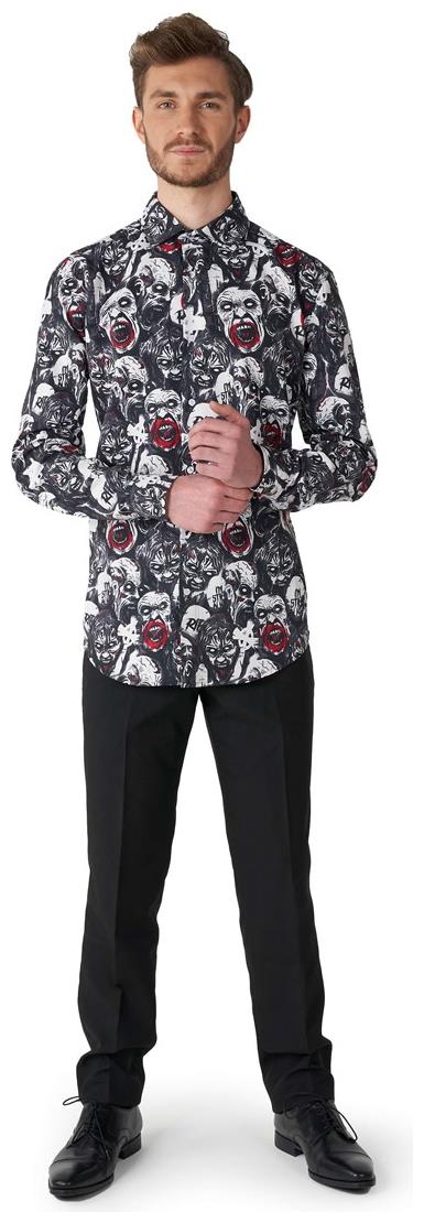 Stylish Suitmeister Zombie Shirt for Halloween Themed Events and Costume Parties