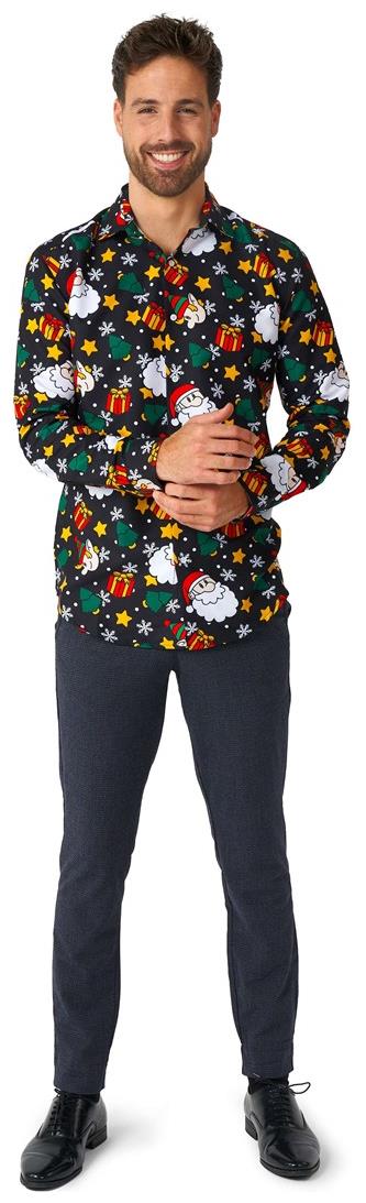 Christmas Themed Suitmeister Men's Shirts for Holiday Parties Family Gatherings and Festive Events