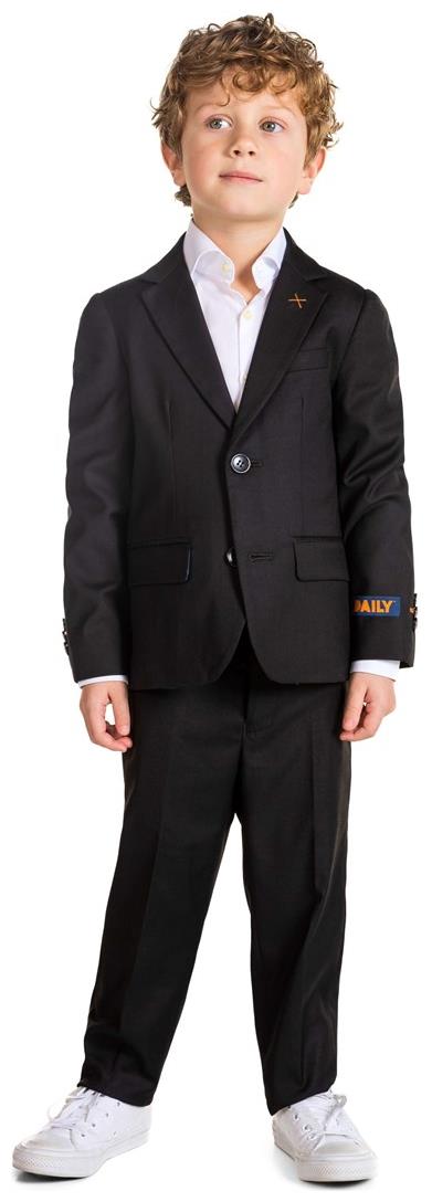 Stylish OppoSuits Daily Deep Black Boys Suit for Weddings Parties and Formal Events
