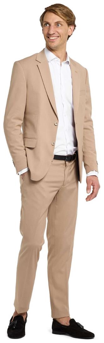 OppoSuits Daily Dark Sand Suit for Business Casual Events Parties and Formal Occasions