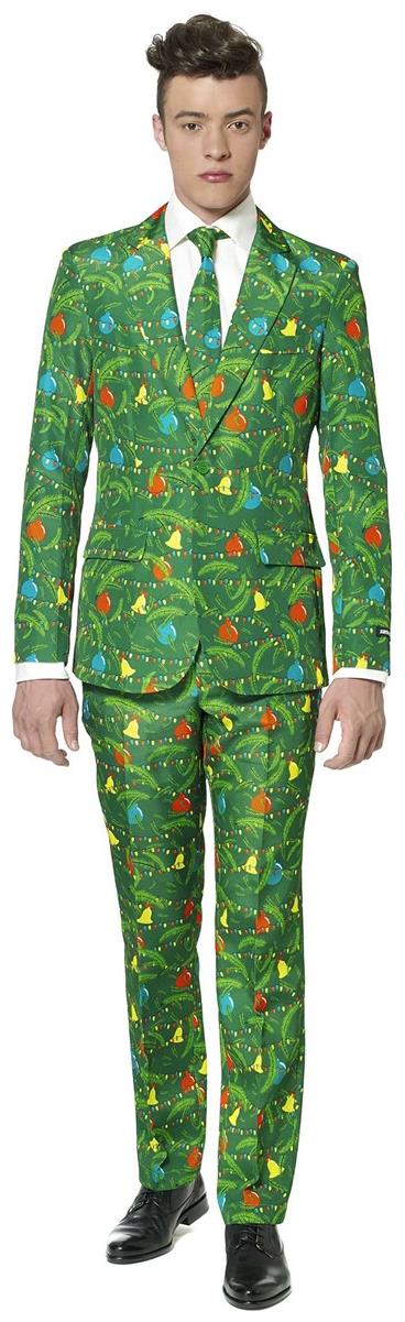 Stylish Suitmeister Christmas Green Tree Suit for Holiday Parties and Festive Celebrations