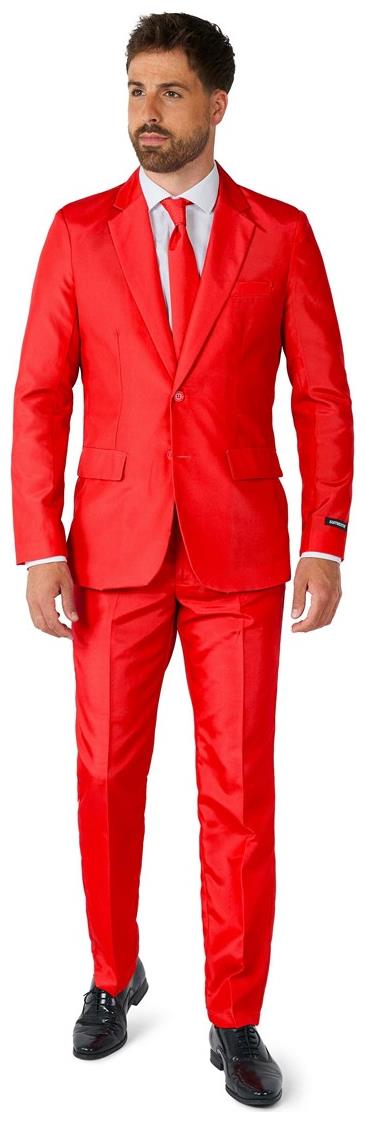 Stylish Solid Red Suit for Men Perfect for Parties and Special Events