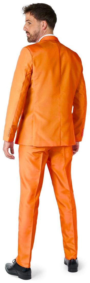 Stylish Solid Orange Suit for Elegance at Holiday Parties and Celebrations