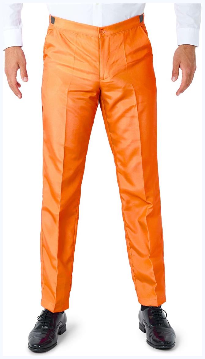 Stylish Solid Orange Suit for Elegance at Holiday Parties and Celebrations