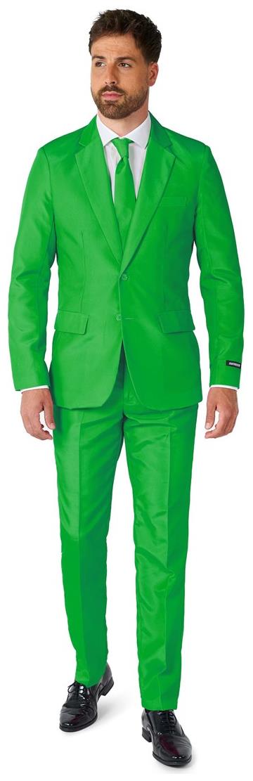 Stylish Solid Green Suit for St Patrick's Day Parties and Holiday Events