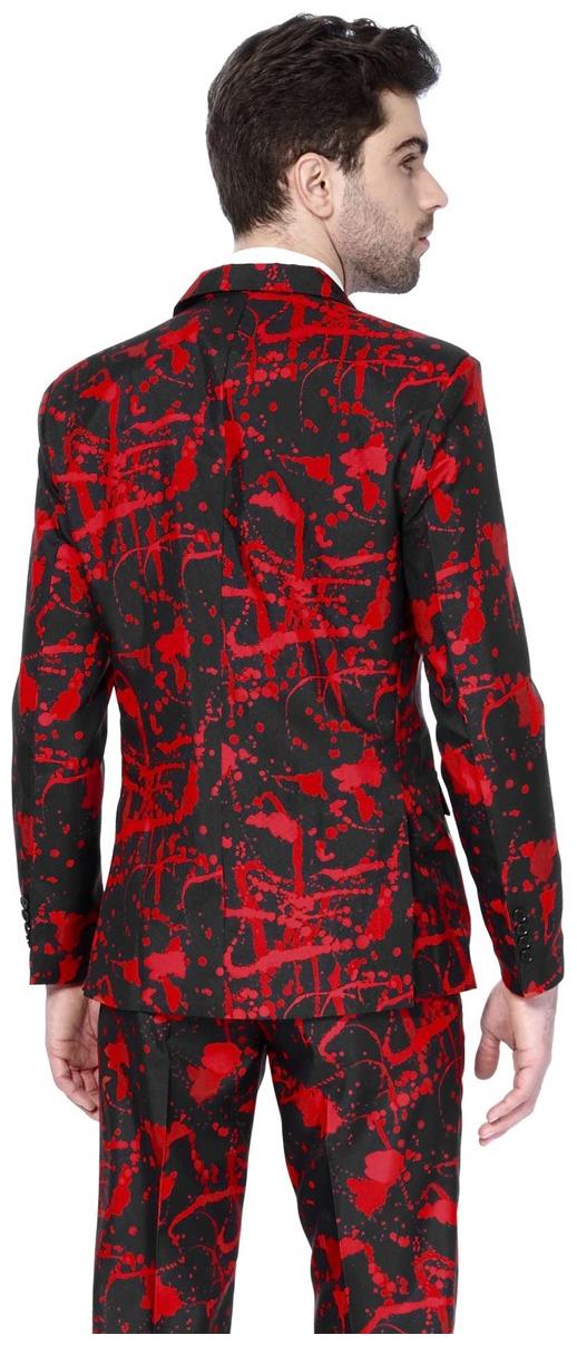 Stylish Suitmeister Halloween Black Blood Suit for Spooky Parties and Themed Events