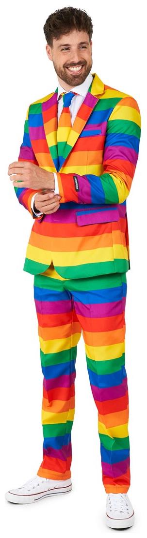 Colorful Suitmeister Men's Rainbow Suit for Parties Events and Fun Themed Celebrations