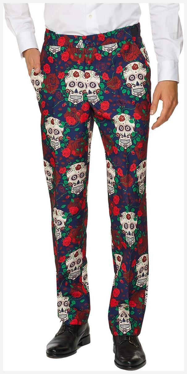 Stylish Suitmeister Men's Day of the Dead Costume for Halloween Parties and Festive Celebrations