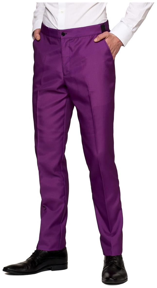 Stylish Purple Pimp Costume with Zebra Lapels for Halloween Parties and Dress-Up Events