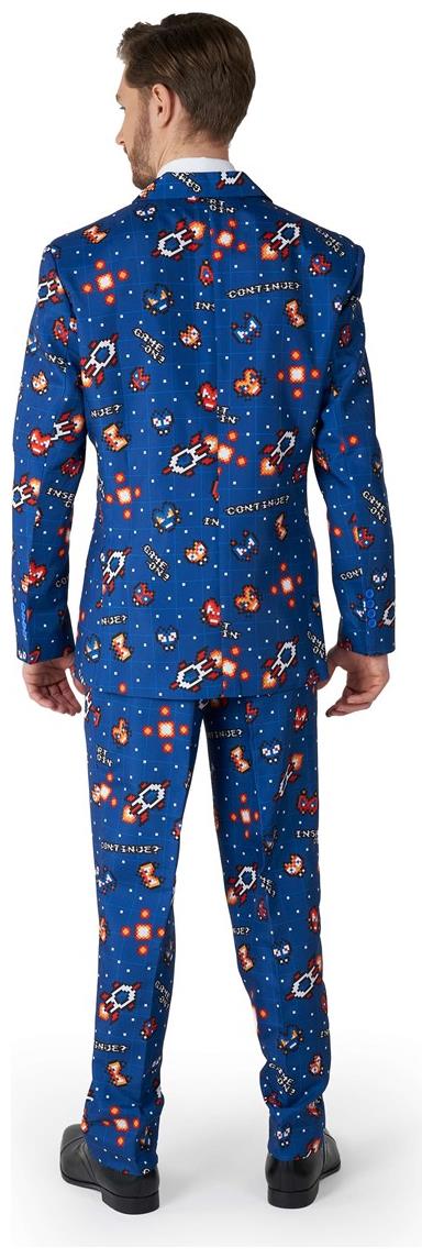 Suitmeister Retro Gamer Navy Suit for Gamers Halloween Parties and Costume Events