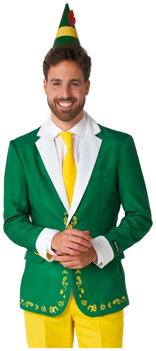 Suitmeister Men's Elf Costume for Christmas Celebrations Holiday Parties and Festive Events