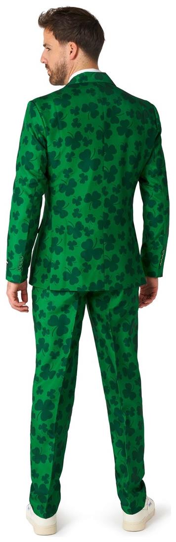 Stylish Green Suit with Shamrocks for St Patrick's Day Parties Events and Celebrations