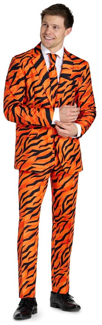Stylish Suitmeister Tiger Orange Suit for Themed Parties Halloween Events and Costume Contests