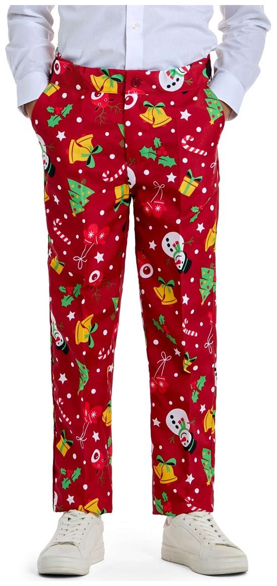 Festive Boys Christmas Red Light Up Suit for Holiday Parties and Christmas Celebrations