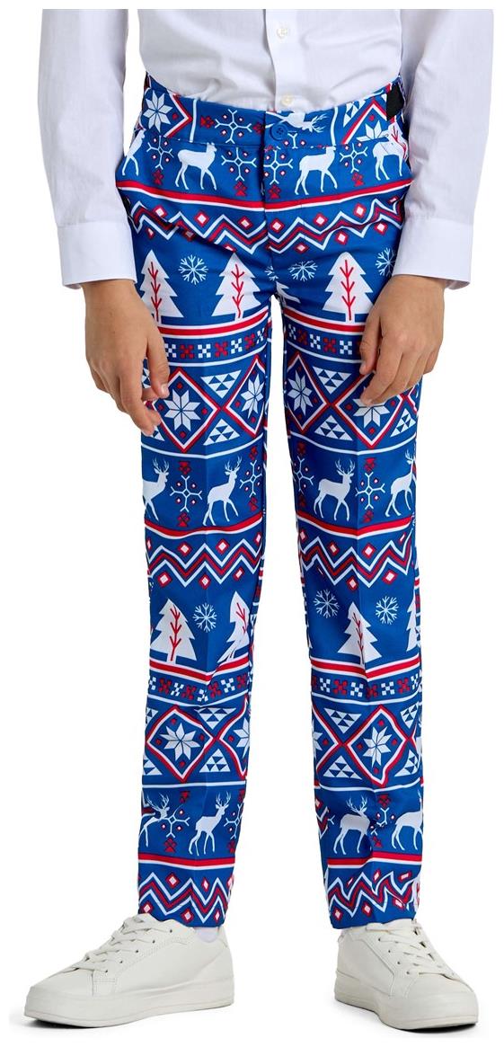 Festive Suitmeister Boys' Christmas Blue Nordic Outfit for Holiday Celebrations and Parties