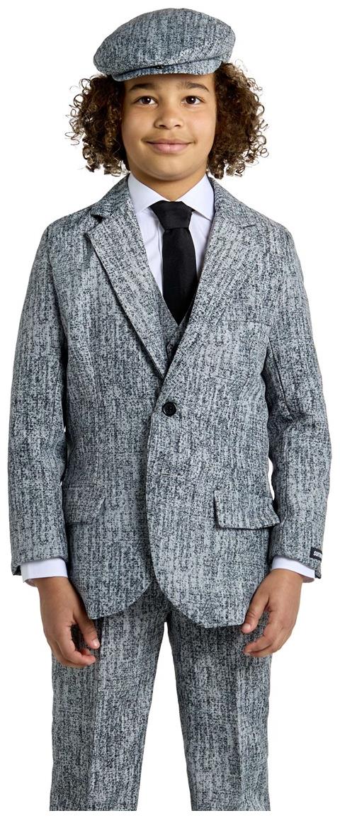 Suitmeister Boys 20's Gangster Grey Suit for Kids Halloween Parties Dress Up Events and Themed Celebrations